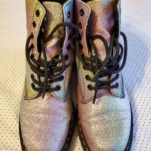 Doc Marten pastel rainbow glitter